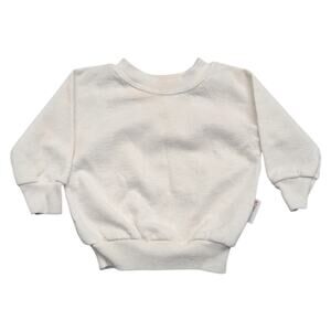 90s Youth Solid White Crewneck Sweatshirt